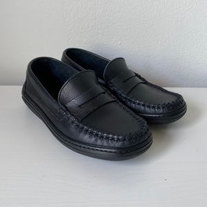 Gallucci Black Leather Penny Loafers Boy Size 27/US 10T